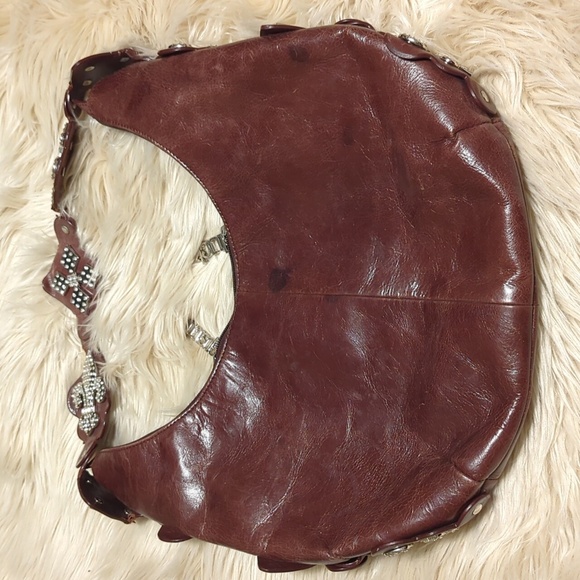 Charm and Luck brown leather shoulder bag - Picture 6 of 15